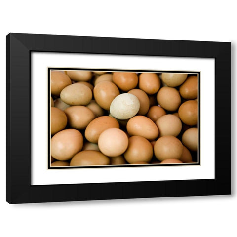 Eggs II Black Modern Wood Framed Art Print with Double Matting by Millet, Karyn