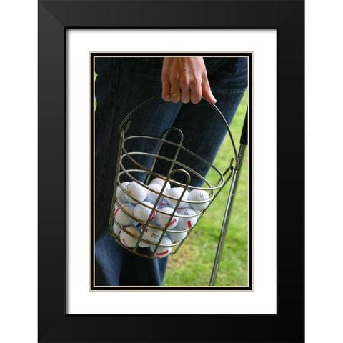 Golf I Black Modern Wood Framed Art Print with Double Matting by Millet, Karyn