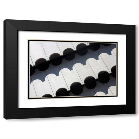 Shadows II Black Modern Wood Framed Art Print with Double Matting by Millet, Karyn