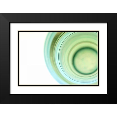 Green Black Modern Wood Framed Art Print with Double Matting by Millet, Karyn