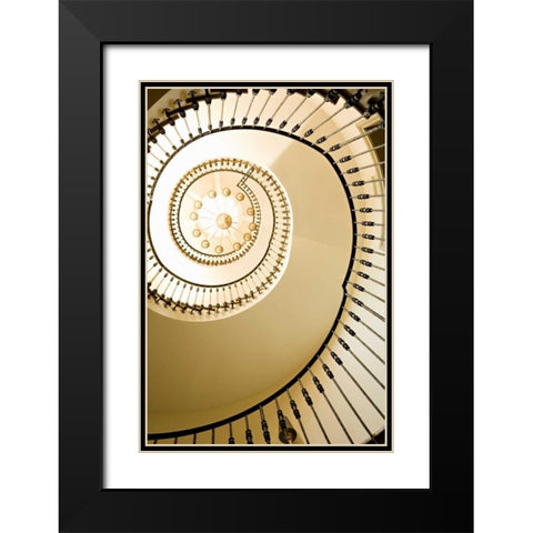 Taking the Stairs II Black Modern Wood Framed Art Print with Double Matting by Millet, Karyn