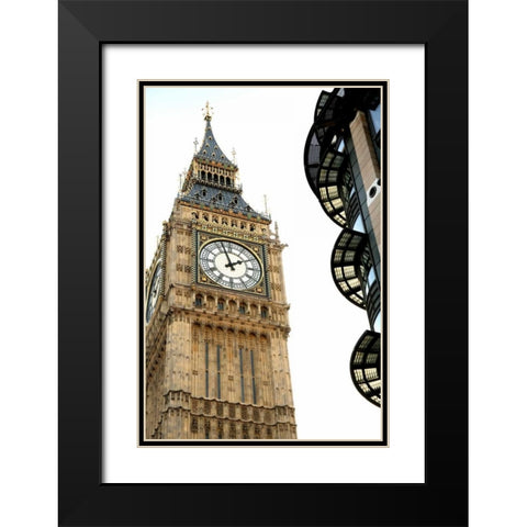 Big Ben Black Modern Wood Framed Art Print with Double Matting by Millet, Karyn