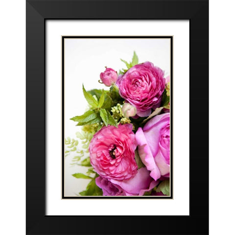 Pink and Lime I Black Modern Wood Framed Art Print with Double Matting by Millet, Karyn