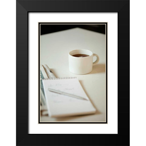 Coffee and Reflections Black Modern Wood Framed Art Print with Double Matting by Millet, Karyn