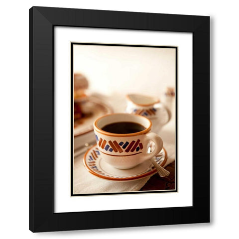 Morning Coffee Black Modern Wood Framed Art Print with Double Matting by Millet, Karyn