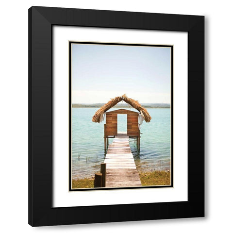 Tropical Oasis I Black Modern Wood Framed Art Print with Double Matting by Millet, Karyn