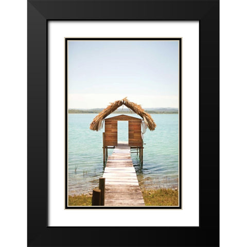 Tropical Oasis I Black Modern Wood Framed Art Print with Double Matting by Millet, Karyn