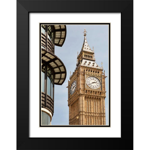 Big Ben V Black Modern Wood Framed Art Print with Double Matting by Millet, Karyn