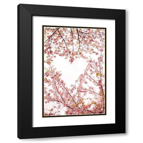 Heart in the Trees I Black Modern Wood Framed Art Print with Double Matting by Millet, Karyn