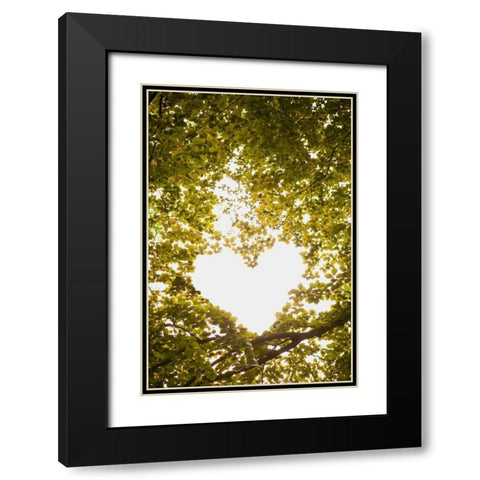 Heart in the Trees II Black Modern Wood Framed Art Print with Double Matting by Millet, Karyn