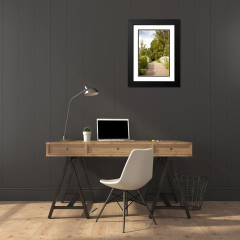 Secret Garden IV Black Modern Wood Framed Art Print with Double Matting by Millet, Karyn