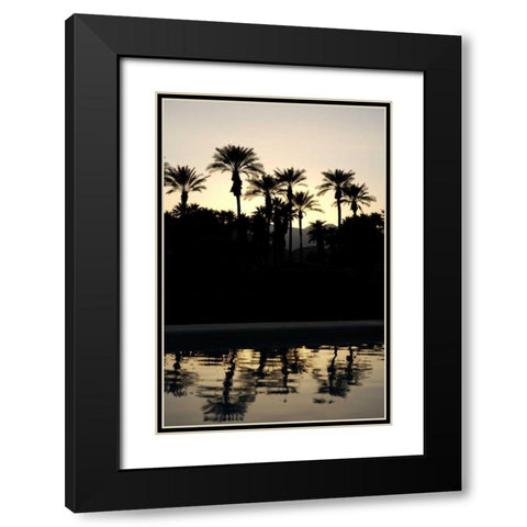 Tropical Silhouette II Black Modern Wood Framed Art Print with Double Matting by Millet, Karyn