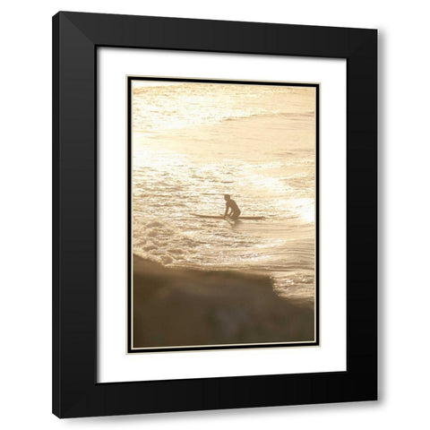 Summer Surfing I Black Modern Wood Framed Art Print with Double Matting by Millet, Karyn