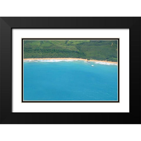 Vieques Sea I Black Modern Wood Framed Art Print with Double Matting by Millet, Karyn