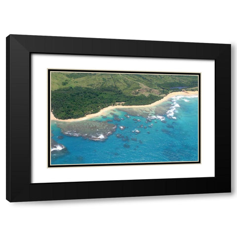 Vieques Sea II Black Modern Wood Framed Art Print with Double Matting by Millet, Karyn