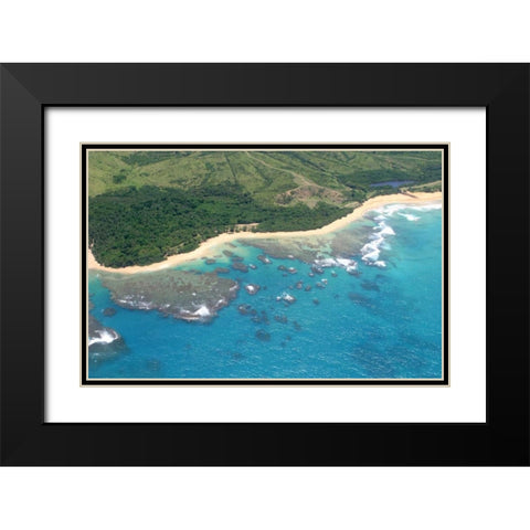Vieques Sea II Black Modern Wood Framed Art Print with Double Matting by Millet, Karyn