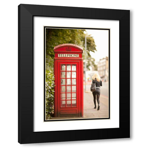London Calling II Black Modern Wood Framed Art Print with Double Matting by Millet, Karyn