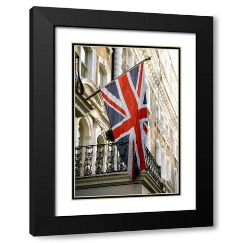 British Flag Black Modern Wood Framed Art Print with Double Matting by Millet, Karyn