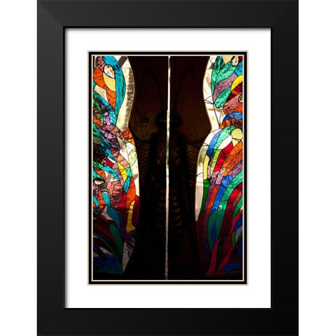 Stained Glass I Black Modern Wood Framed Art Print with Double Matting by Millet, Karyn