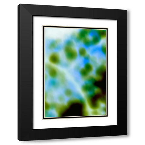 Color Drops II Black Modern Wood Framed Art Print with Double Matting by Millet, Karyn