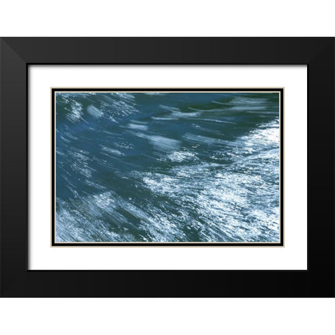 Rushing Water I Black Modern Wood Framed Art Print with Double Matting by Millet, Karyn