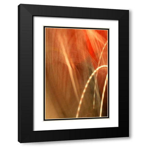 Copper Curves I Black Modern Wood Framed Art Print with Double Matting by Millet, Karyn