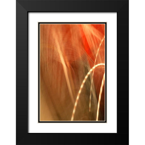 Copper Curves I Black Modern Wood Framed Art Print with Double Matting by Millet, Karyn