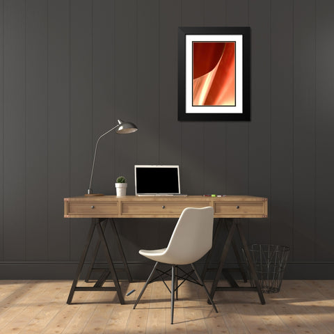 Copper Curves II Black Modern Wood Framed Art Print with Double Matting by Millet, Karyn