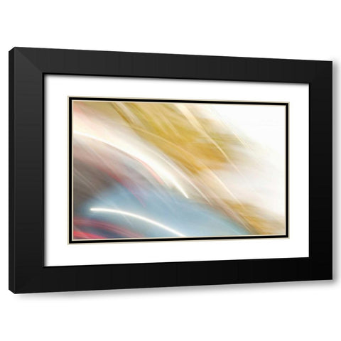 Color Streaks I Black Modern Wood Framed Art Print with Double Matting by Millet, Karyn
