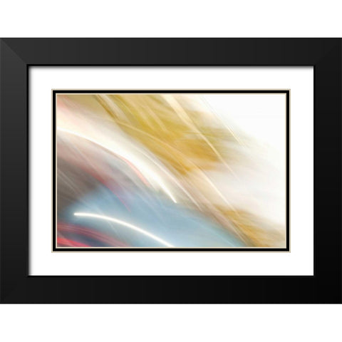 Color Streaks I Black Modern Wood Framed Art Print with Double Matting by Millet, Karyn