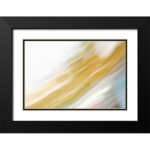Color Streaks II Black Modern Wood Framed Art Print with Double Matting by Millet, Karyn