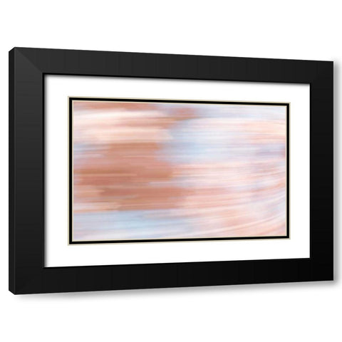 Color Streaks IV Black Modern Wood Framed Art Print with Double Matting by Millet, Karyn