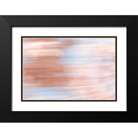 Color Streaks IV Black Modern Wood Framed Art Print with Double Matting by Millet, Karyn