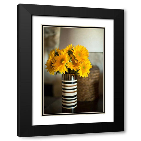 Sunflower Bouquet Black Modern Wood Framed Art Print with Double Matting by Millet, Karyn