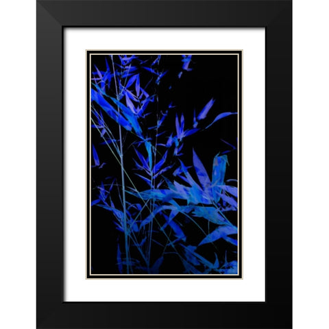 Bamboo at Night II Black Modern Wood Framed Art Print with Double Matting by Millet, Karyn