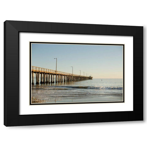 Boardwalk Black Modern Wood Framed Art Print with Double Matting by Millet, Karyn