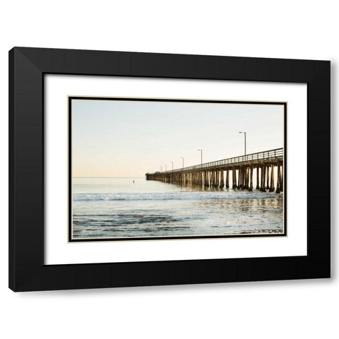 Boardwalk II Black Modern Wood Framed Art Print with Double Matting by Millet, Karyn