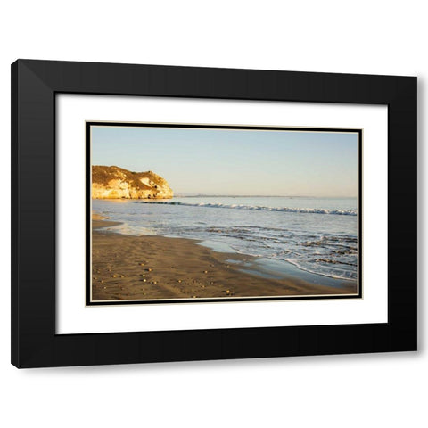 Peaceful Beach Black Modern Wood Framed Art Print with Double Matting by Millet, Karyn
