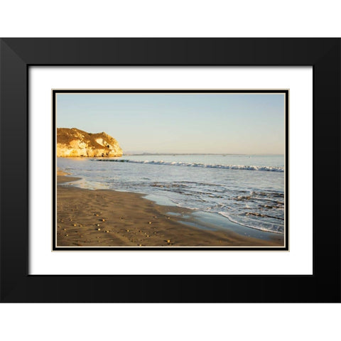 Peaceful Beach Black Modern Wood Framed Art Print with Double Matting by Millet, Karyn