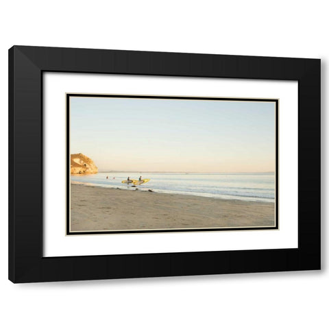 Surf Black Modern Wood Framed Art Print with Double Matting by Millet, Karyn