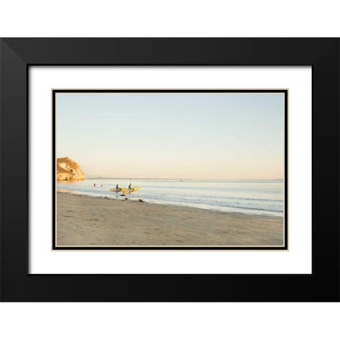 Surf Black Modern Wood Framed Art Print with Double Matting by Millet, Karyn