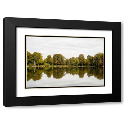 On the Lake I Black Modern Wood Framed Art Print with Double Matting by Millet, Karyn