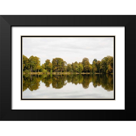 On the Lake I Black Modern Wood Framed Art Print with Double Matting by Millet, Karyn