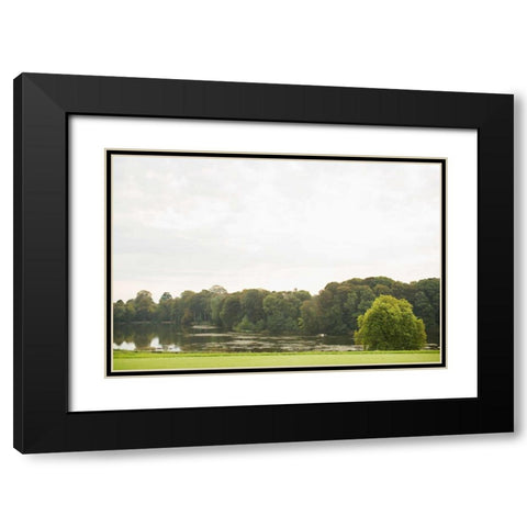 On the Lake II Black Modern Wood Framed Art Print with Double Matting by Millet, Karyn