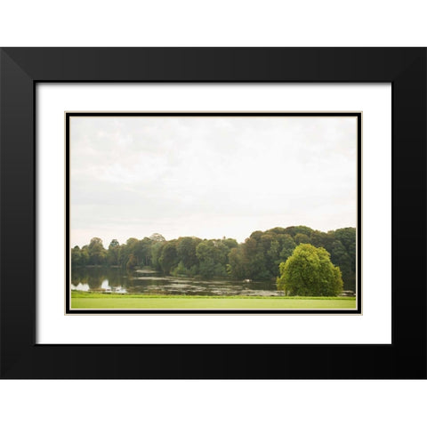 On the Lake II Black Modern Wood Framed Art Print with Double Matting by Millet, Karyn