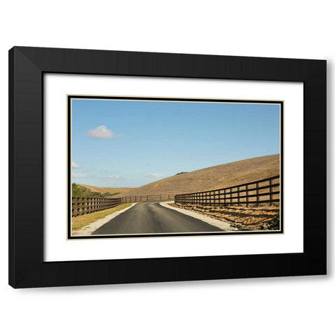 Country Road I Black Modern Wood Framed Art Print with Double Matting by Millet, Karyn