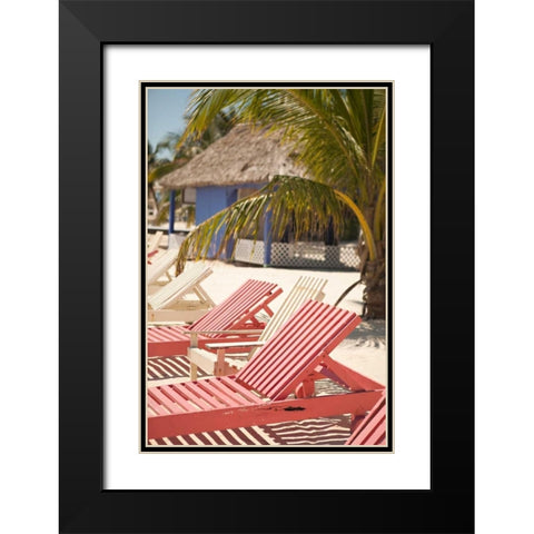 Lazy Beach Black Modern Wood Framed Art Print with Double Matting by Millet, Karyn