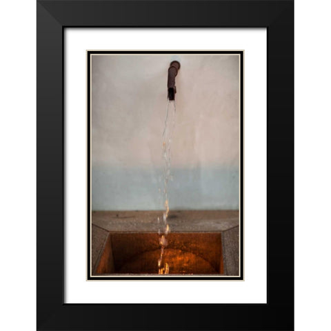 Fountain II Black Modern Wood Framed Art Print with Double Matting by Millet, Karyn