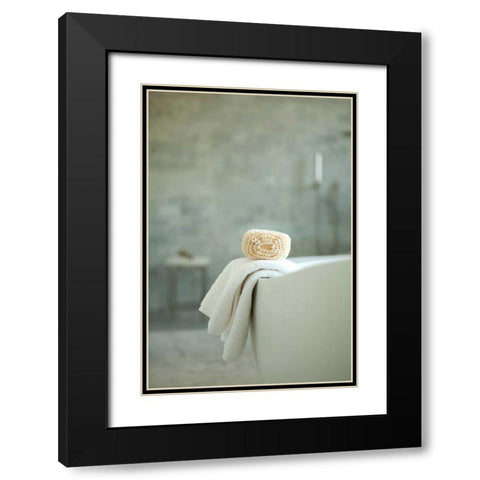 Bath is Ready II Black Modern Wood Framed Art Print with Double Matting by Millet, Karyn