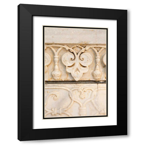 Stonework Detail I Black Modern Wood Framed Art Print with Double Matting by Millet, Karyn